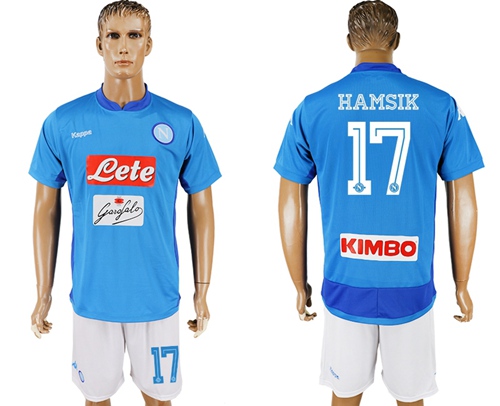 Naples #17 Hamsik Blue Home Soccer Club Jersey